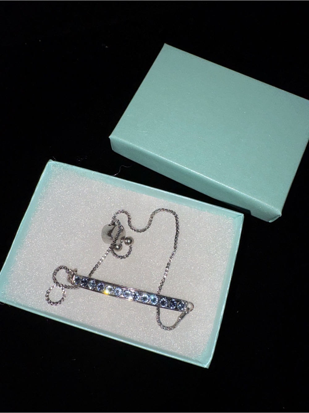 Touchstone Crystal Silver Bracelet with Light Purple Crystals